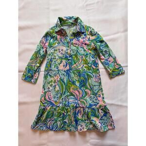 Lilly Pulitzer Girls Dress, Size 6-7, "In the Groves" pattern, Soft, Preppy
